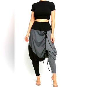 Color block harem pants